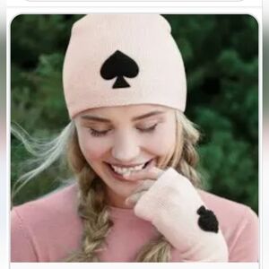 KATE SPADE NWT SPADE BEANIE HAT WOOL BLEND ONE SIZE